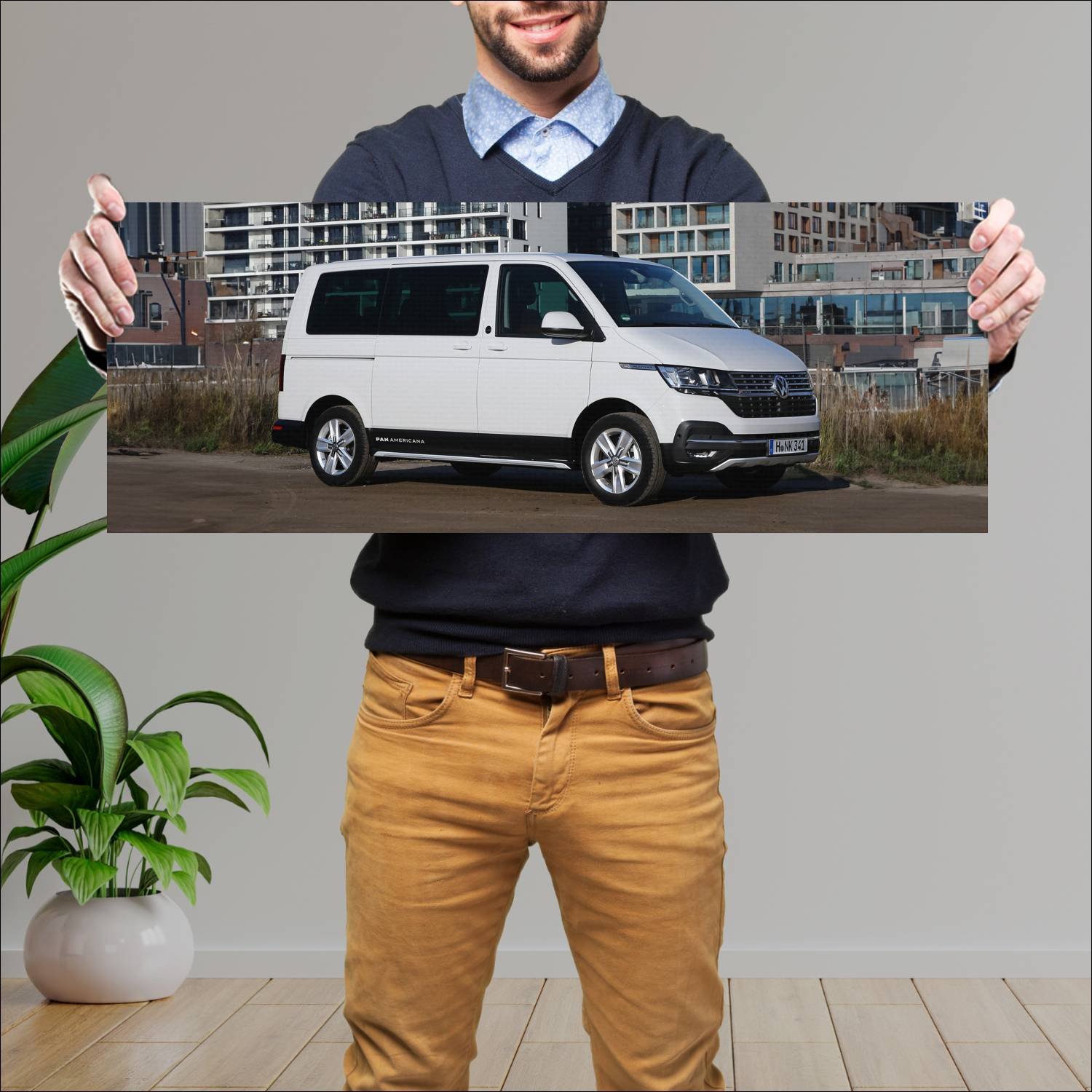 Cuadro grande 30x80cm 2020 volkswagen multivan pan 801 Volkswagen