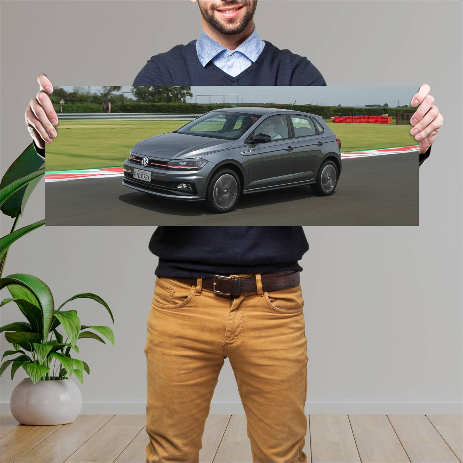 Cuadro grande 30x80cm 2020 volkswagen polo gts br 809 Volkswagen