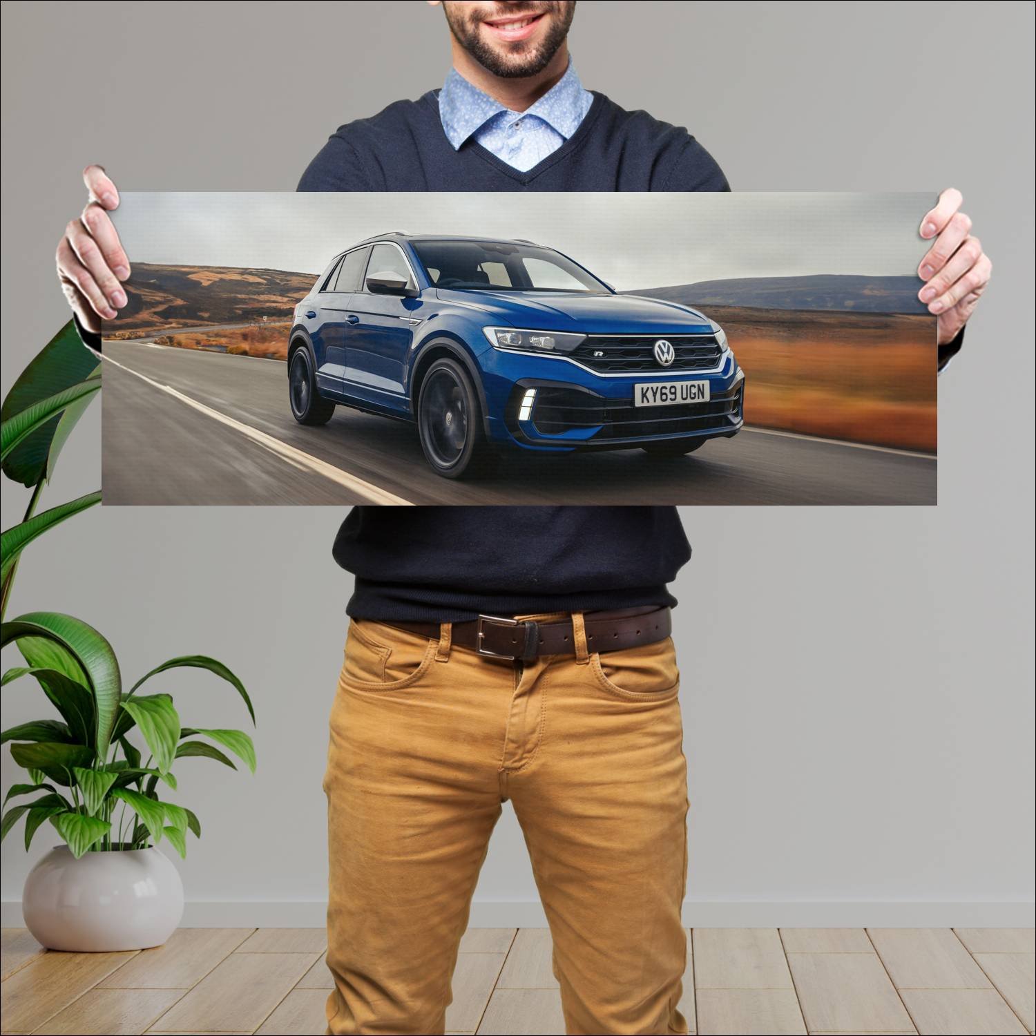 Cuadro grande 30x80cm 2020 volkswagen t roc r uk 9 818 Volkswagen