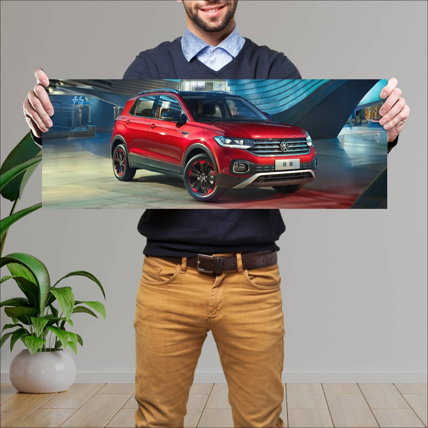 Cuadro grande 30x80cm 2020 volkswagen tacqua auto 819 Volkswagen