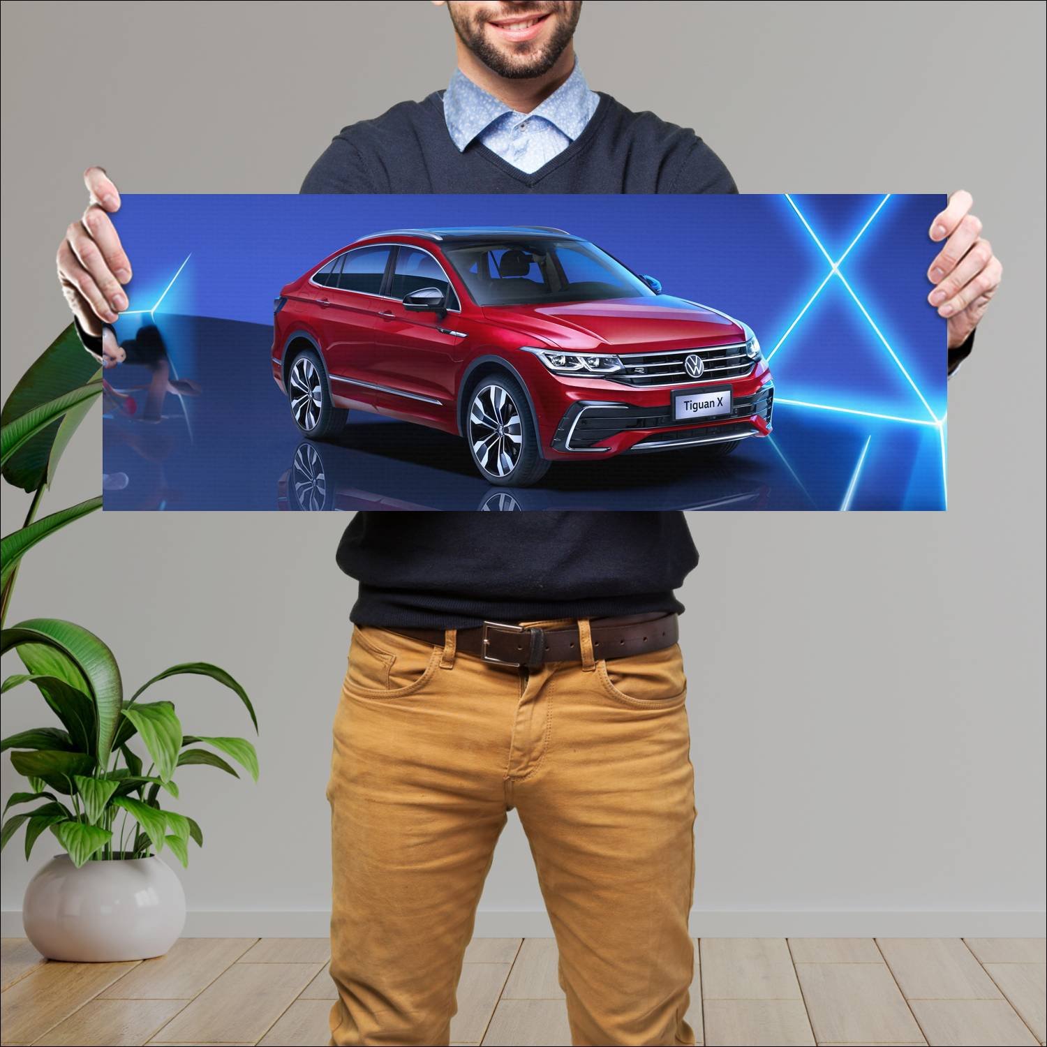 Cuadro grande 30x80cm 2020 volkswagen tiguan x r l 834 Volkswagen