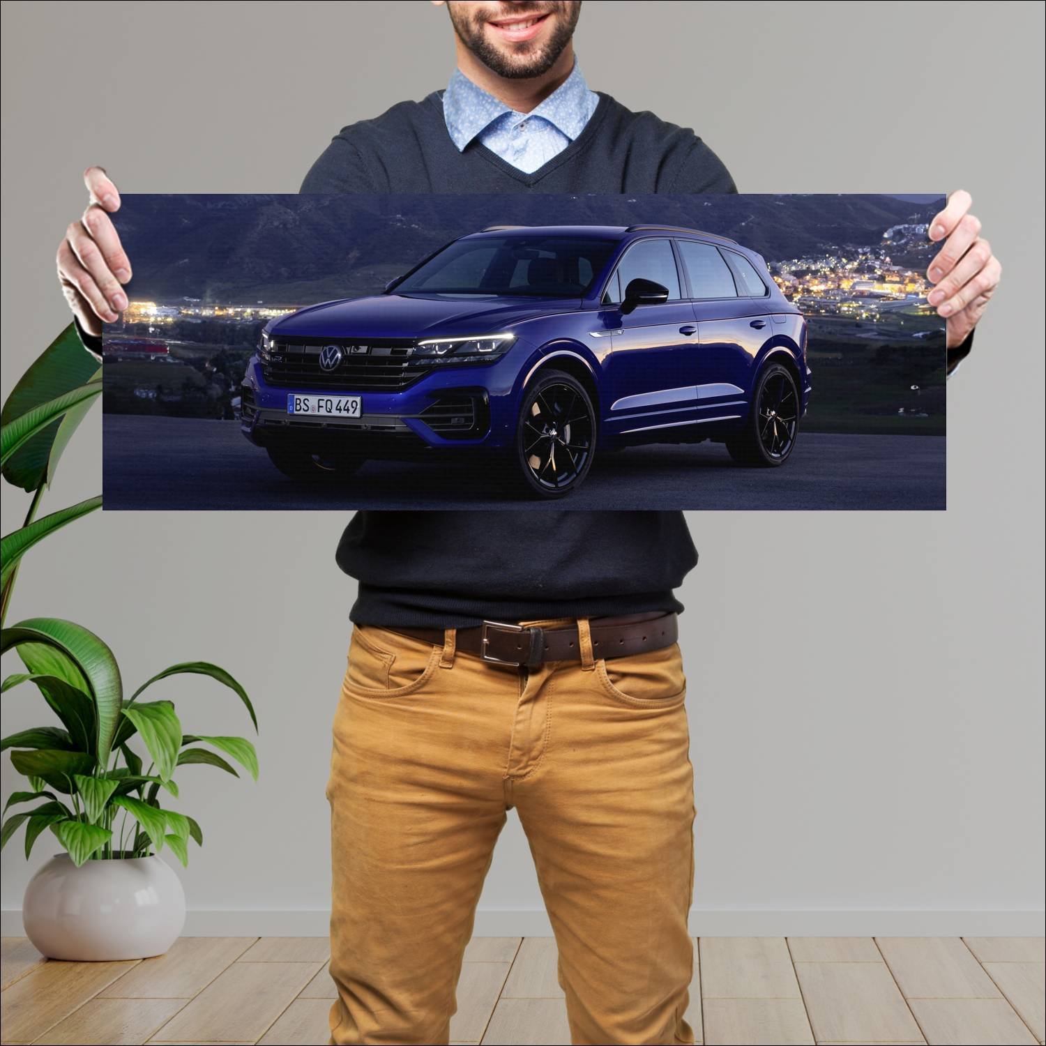 Cuadro grande 30x80cm 2020 volkswagen touareg r ph 836 Volkswagen