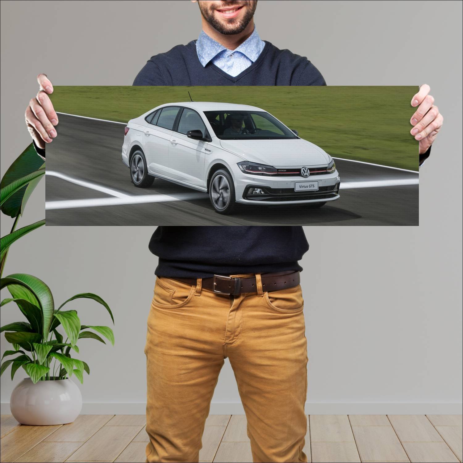 Cuadro grande 30x80cm 2020 volkswagen virtus gts 9 841 Volkswagen