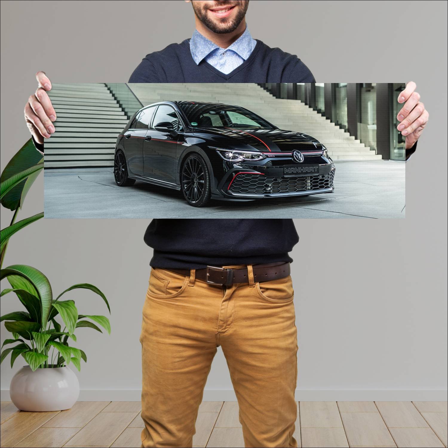 Cuadro grande 30x80cm 2021 manhart golf gti 290 11 842 Volkswagen