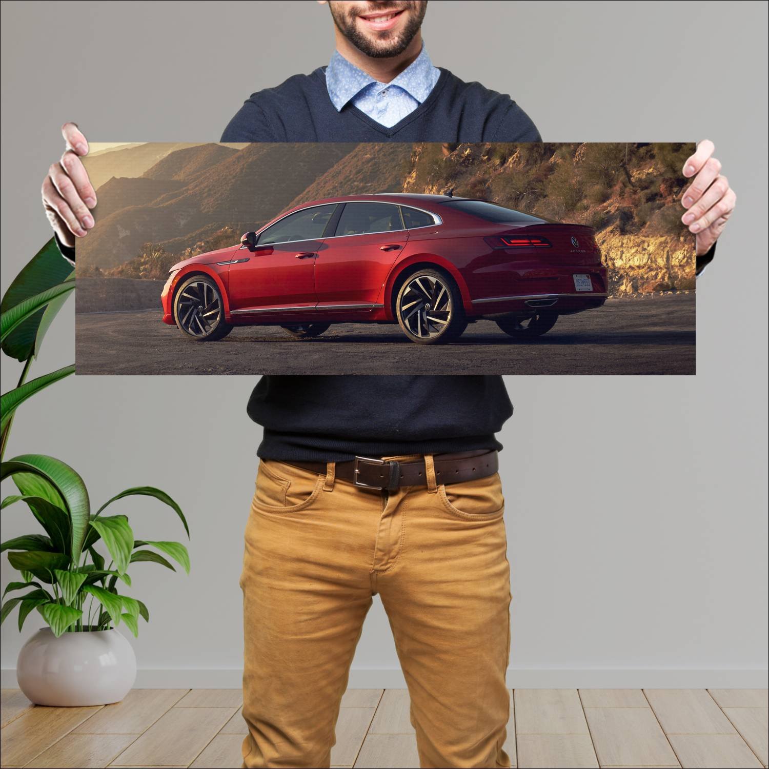 Cuadro grande 30x80cm 2021 volkswagen arteon r lin 843 Volkswagen