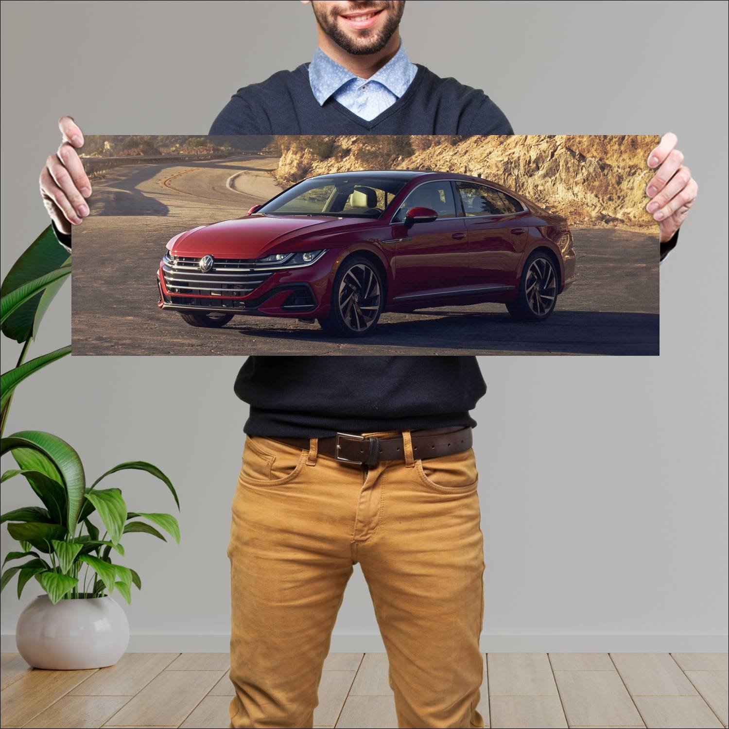 Cuadro grande 30x80cm 2021 volkswagen arteon r lin 844 Volkswagen
