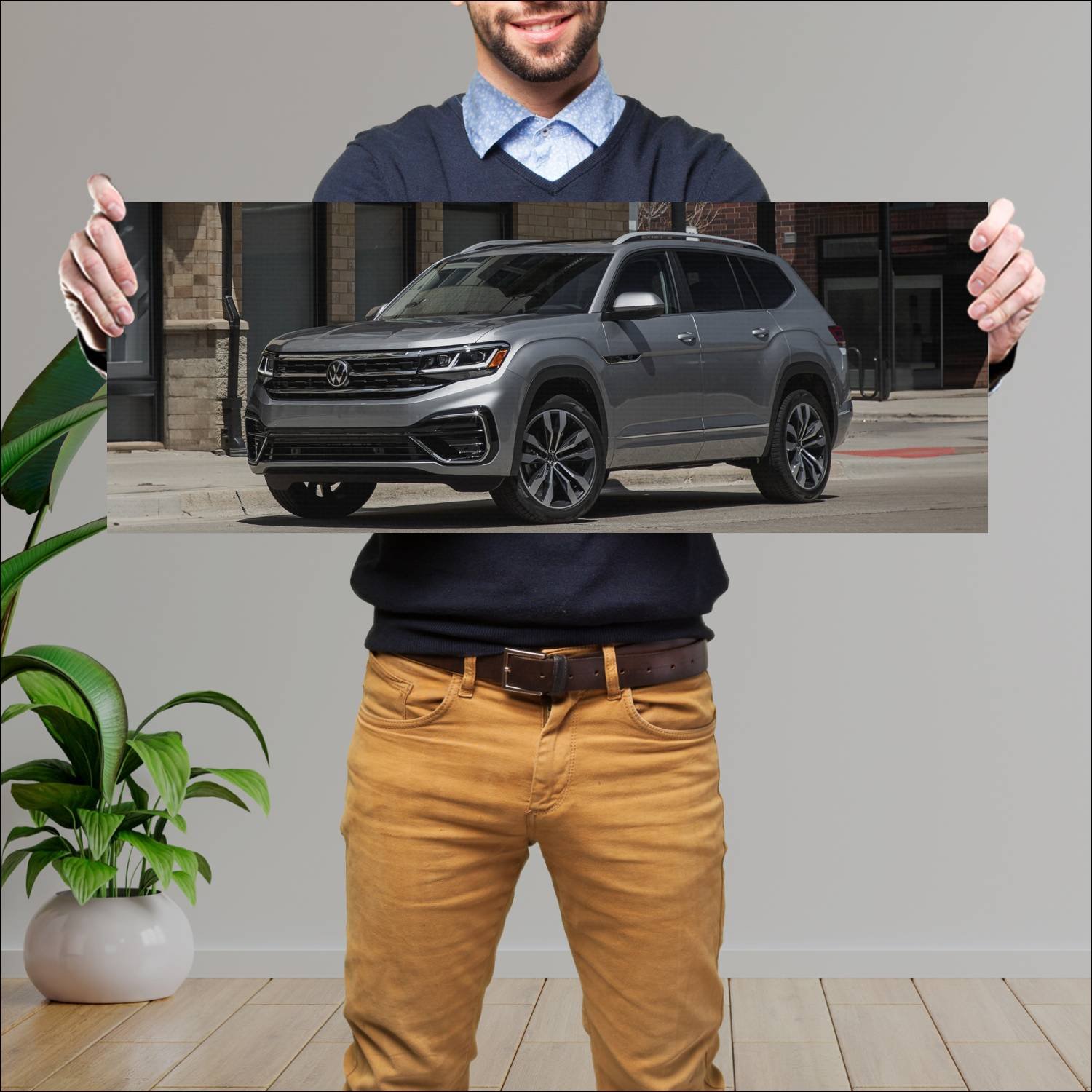 Cuadro grande 30x80cm 2021 volkswagen atlas r line 849 Volkswagen