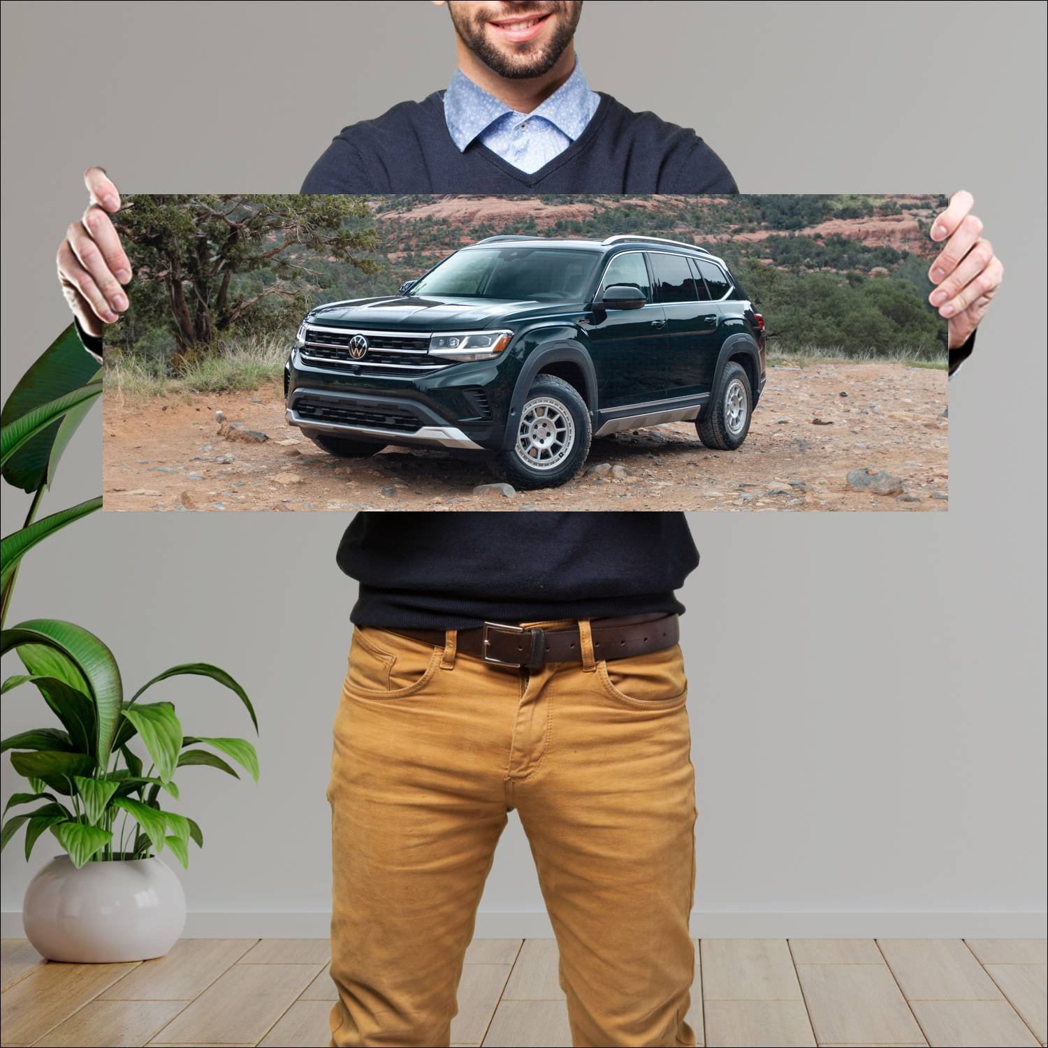 Cuadro grande 30x80cm 2021 volkswagen atlas with b 850 Volkswagen