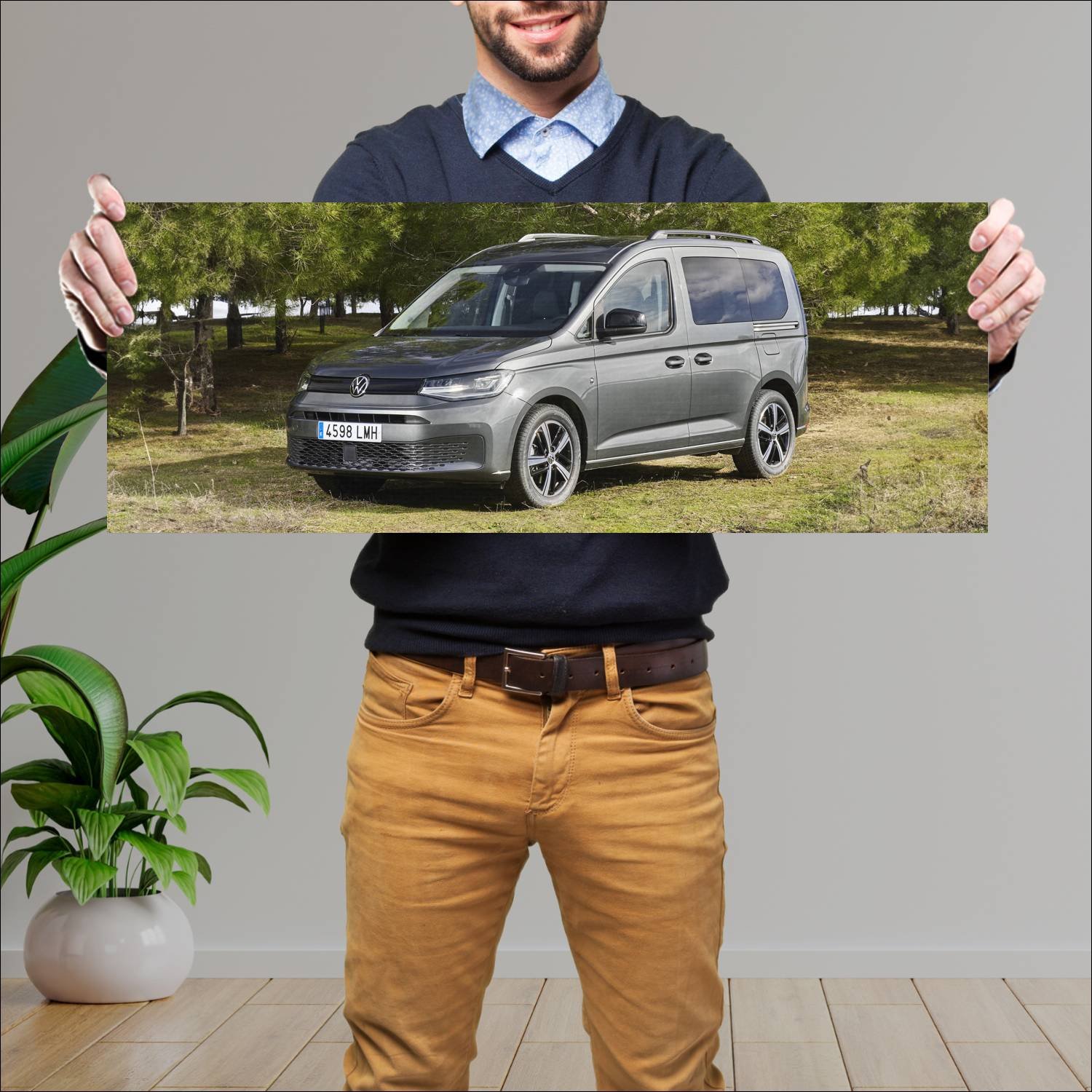 Cuadro grande 30x80cm 2021 volkswagen caddy outdoo 853 Volkswagen