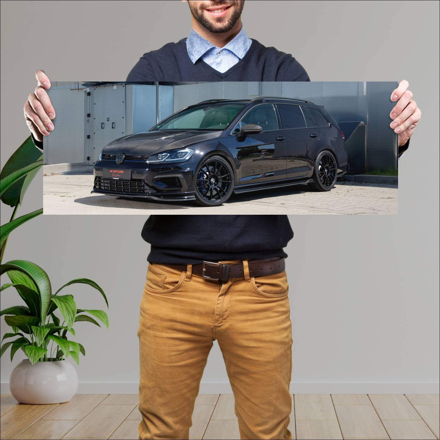 Cuadro grande 30x80cm 2021 volkswagen golf 7r vari 857 Volkswagen