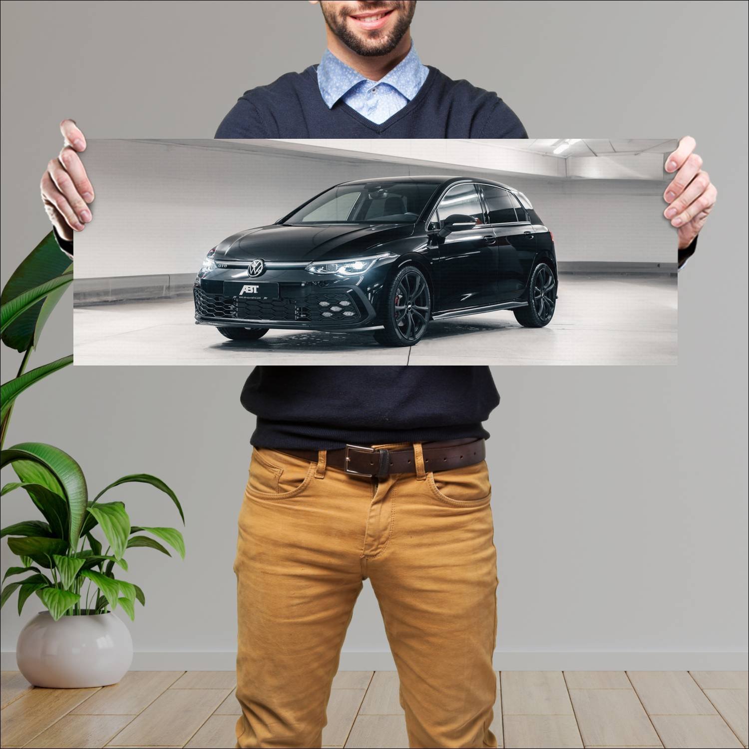 Cuadro grande 30x80cm 2021 volkswagen golf gtd by 859 Volkswagen