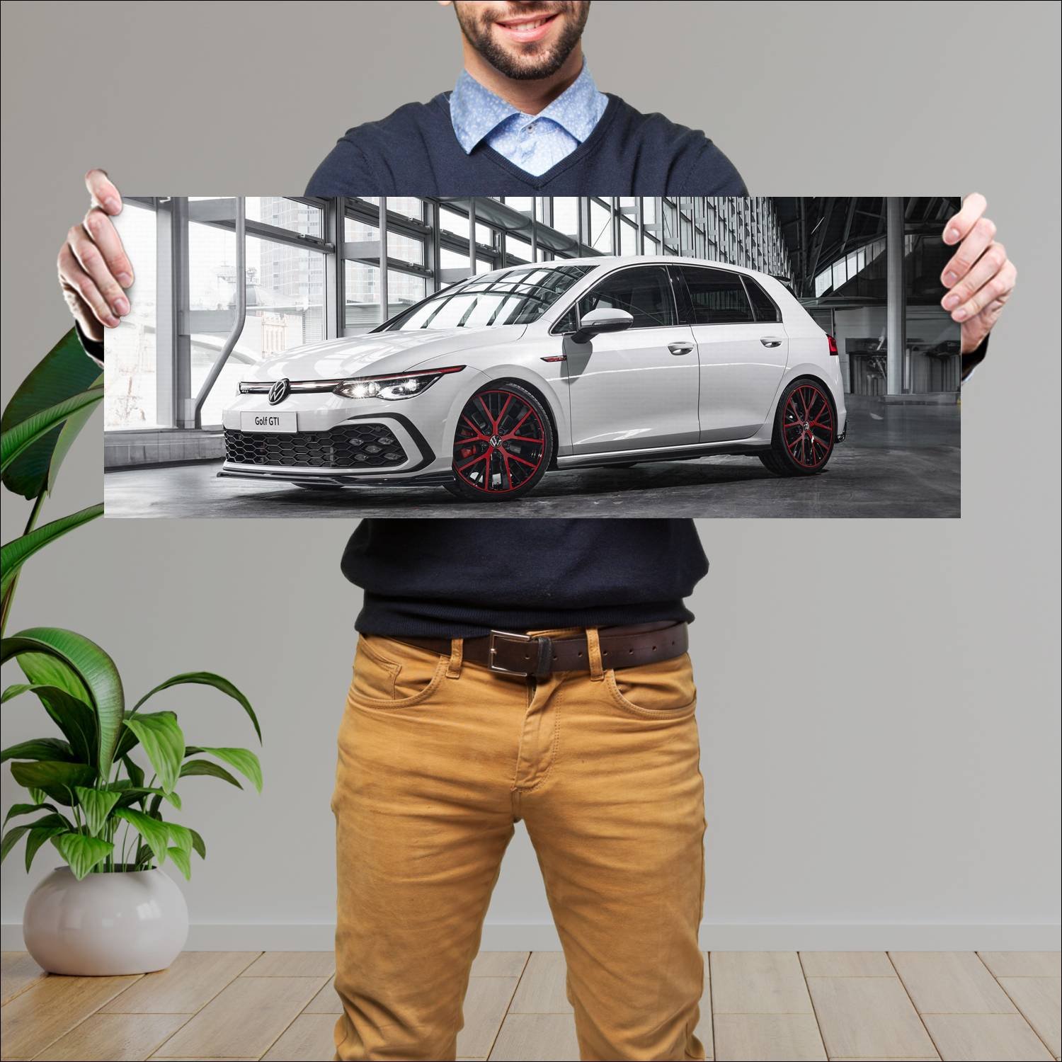 Cuadro grande 30x80cm 2021 volkswagen golf gti by 862 Volkswagen