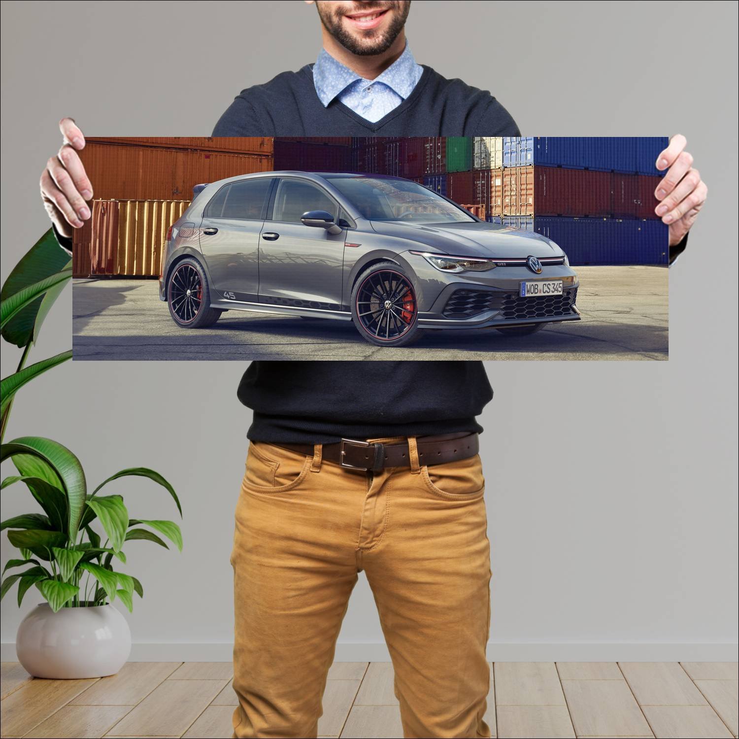 Cuadro grande 30x80cm 2021 volkswagen golf gti clu 863 Volkswagen