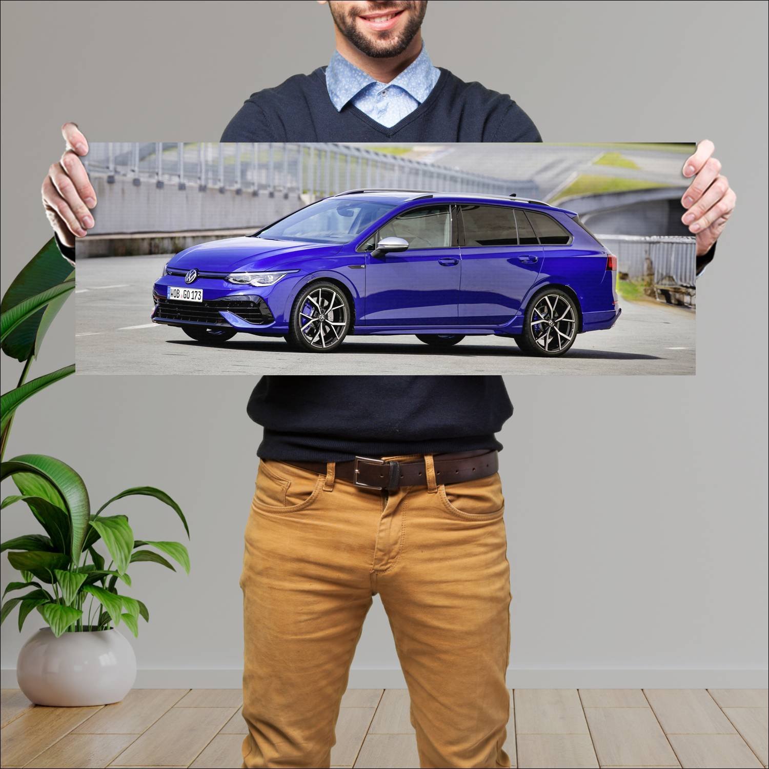 Cuadro grande 30x80cm 2021 volkswagen golf r varia 875 Volkswagen