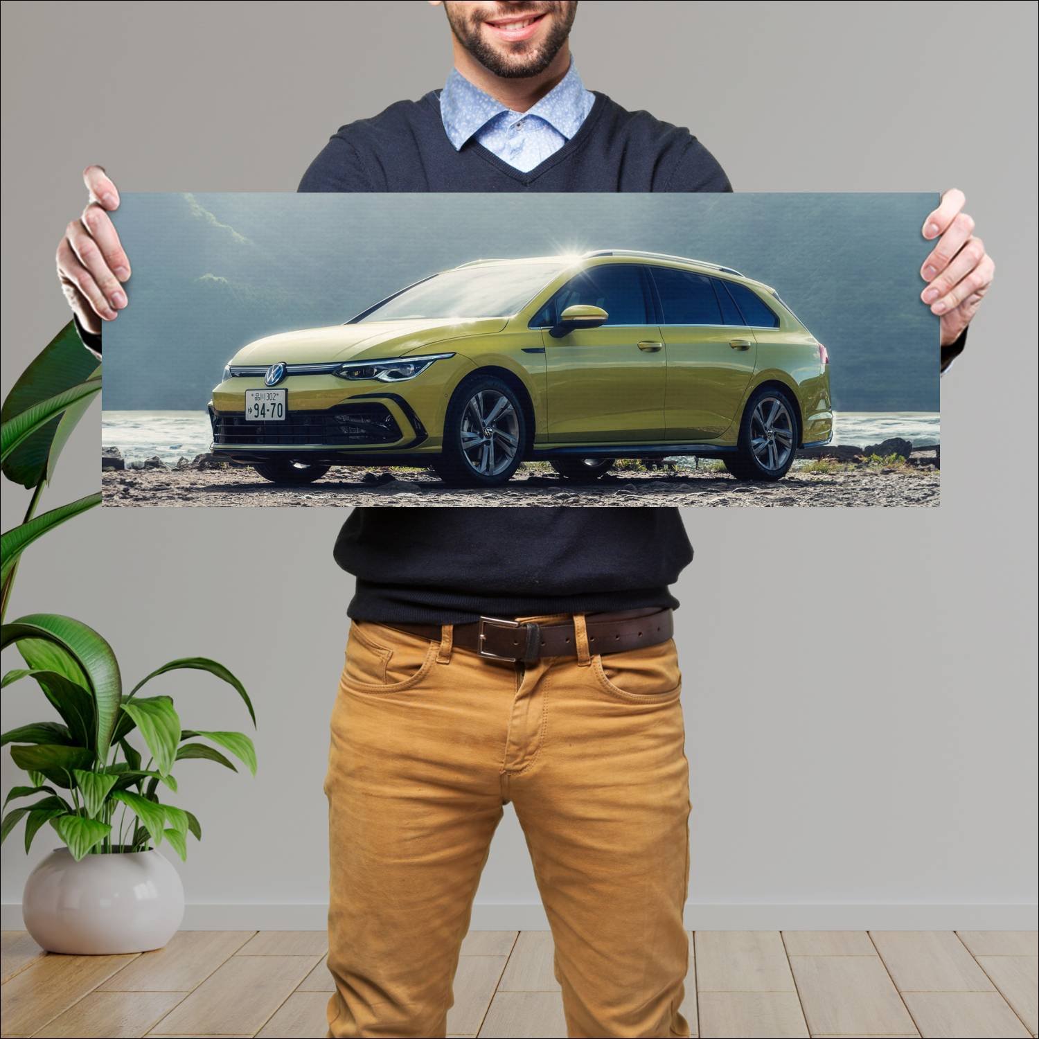 Cuadro grande 30x80cm 2021 volkswagen golf variant 876 Volkswagen