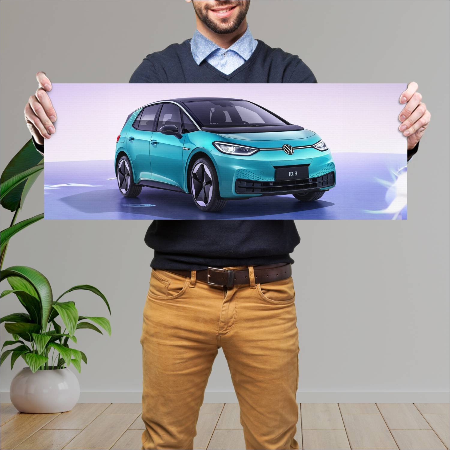 Cuadro grande 30x80cm 2021 volkswagen id 3 cn Volkswagen