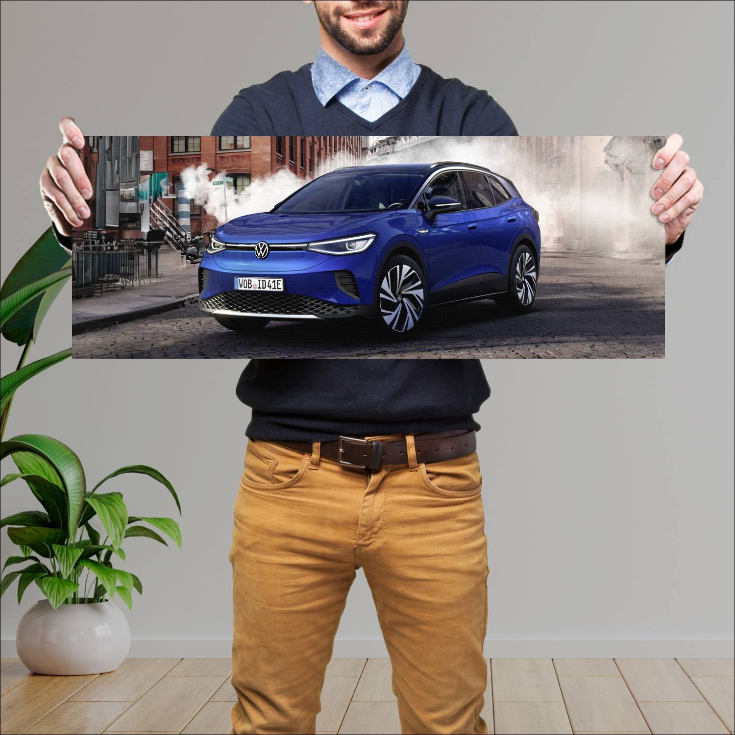 Cuadro grande 30x80cm 2021 volkswagen id 4 1st 101 880 Volkswagen