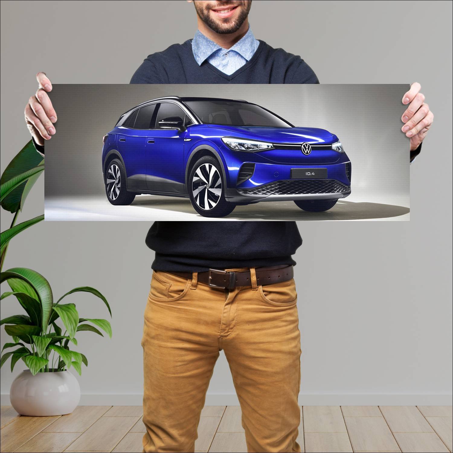 Cuadro grande 30x80cm 2021 volkswagen id 4 1st 101 881 Volkswagen