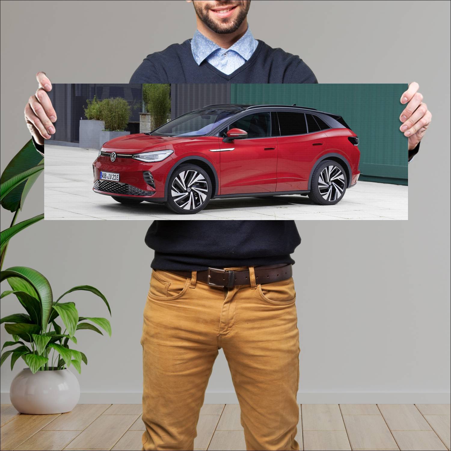 Cuadro grande 30x80cm 2021 volkswagen id 4 gtx 104 885 Volkswagen