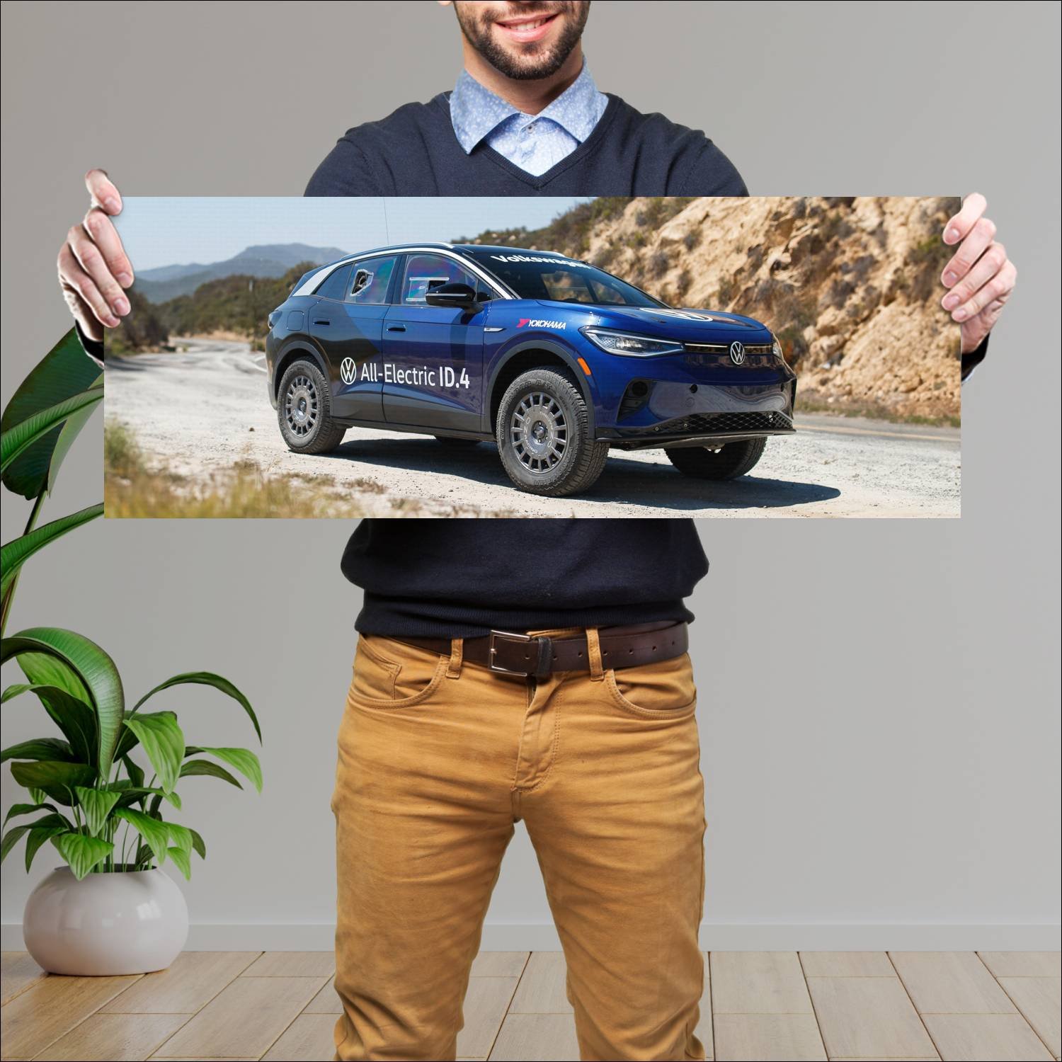 Cuadro grande 30x80cm 2021 volkswagen id 4 norra m 888 Volkswagen