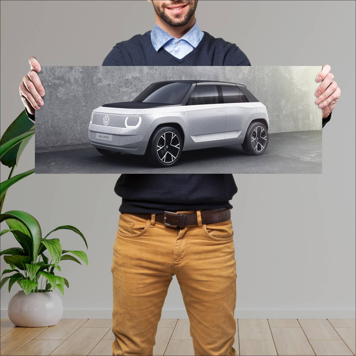 Cuadro grande 30x80cm 2021 volkswagen id life conc 897 Volkswagen