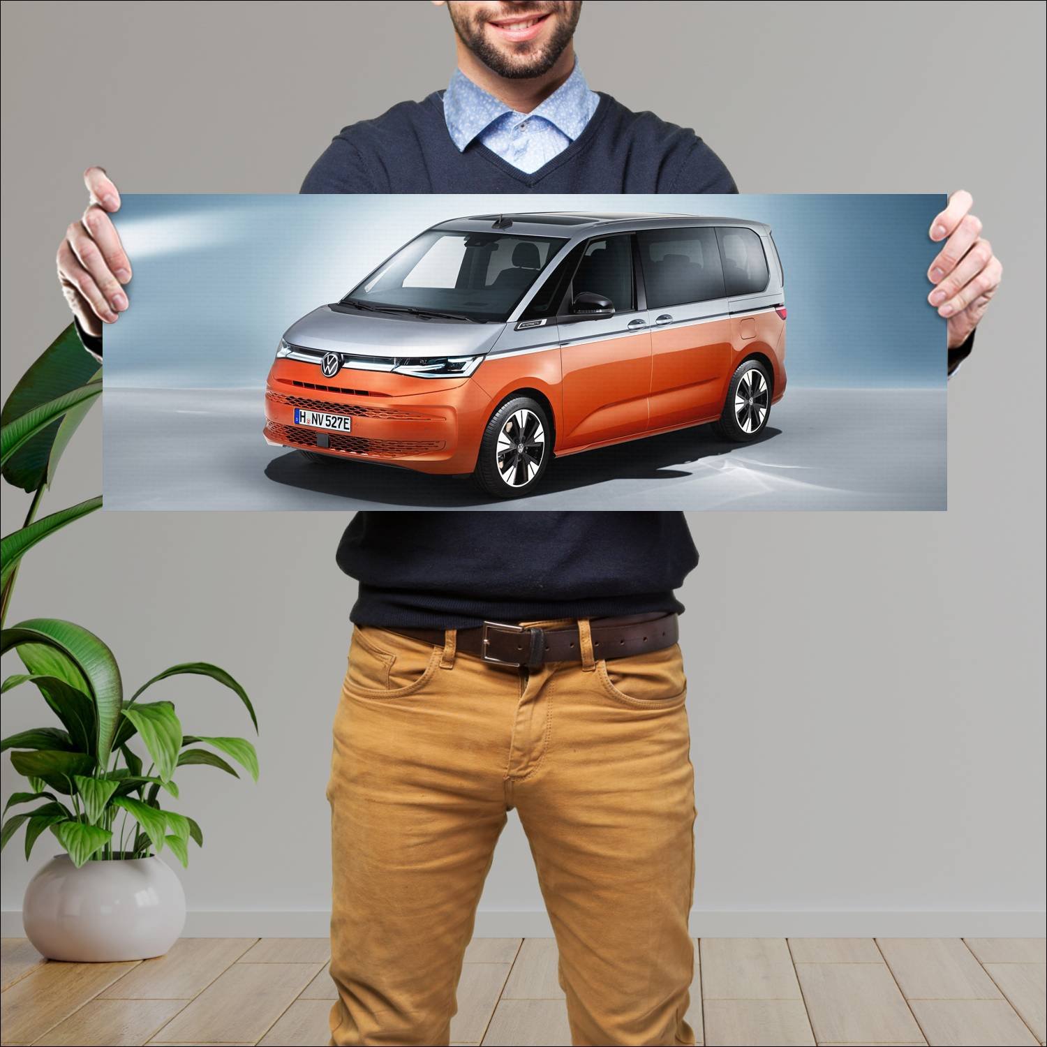 Cuadro grande 30x80cm 2021 volkswagen multivan ehy 901 Volkswagen