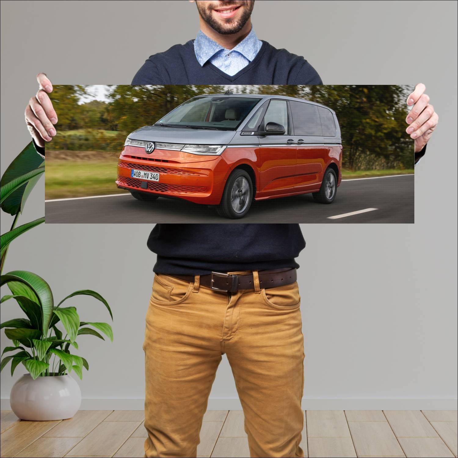 Cuadro grande 30x80cm 2021 volkswagen multivan ehy 902 Volkswagen