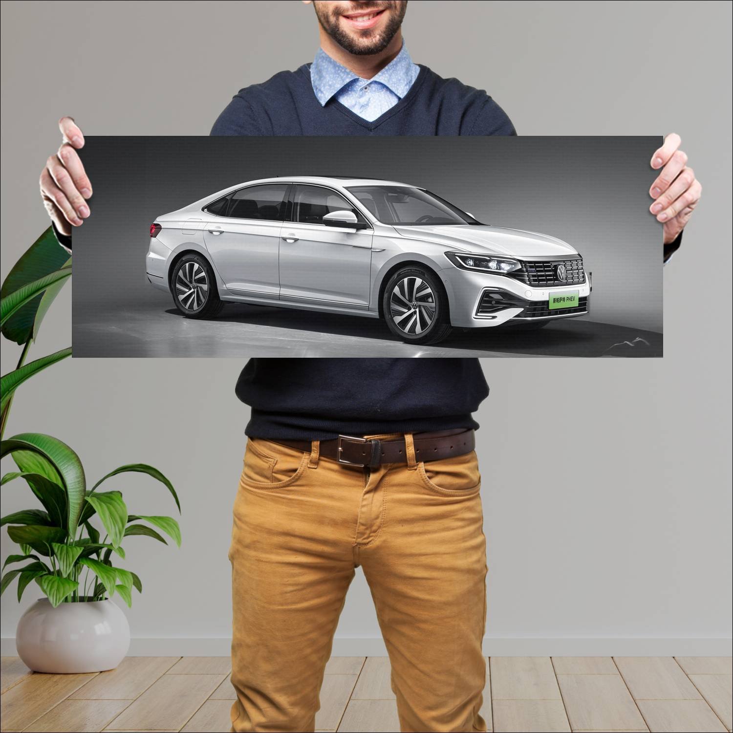 Cuadro grande 30x80cm 2021 volkswagen passat phev 907 Volkswagen