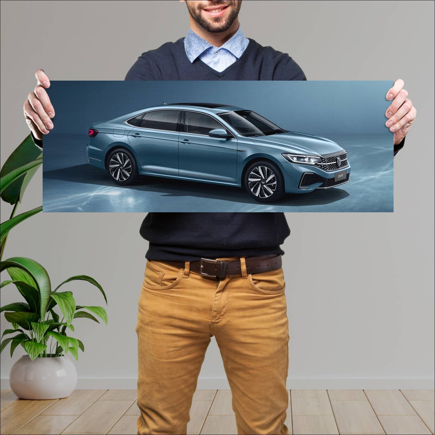 Cuadro grande 30x80cm 2021 volkswagen passat sport 908 Volkswagen