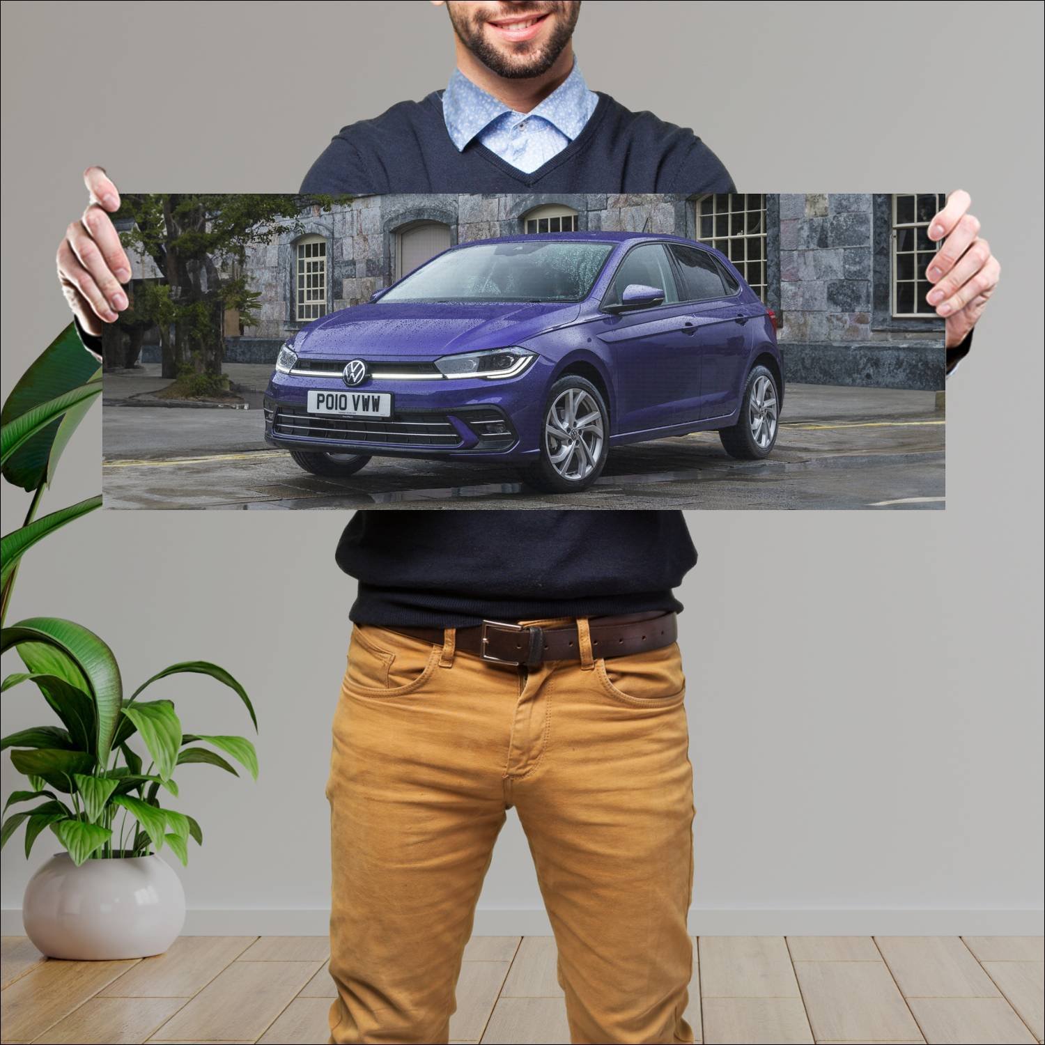 Cuadro grande 30x80cm 2021 volkswagen polo uk Volkswagen