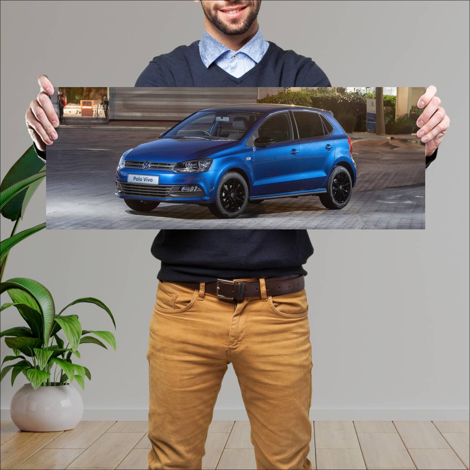 Cuadro grande 30x80cm 2021 volkswagen polo vivo bl 915 Volkswagen