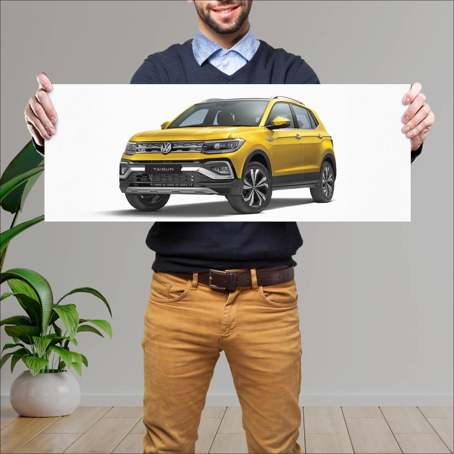 Cuadro grande 30x80cm 2021 volkswagen taigun in 10 923 Volkswagen