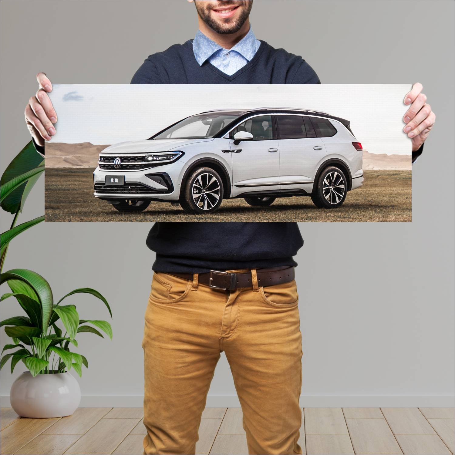 Cuadro grande 30x80cm 2021 volkswagen talagon r li 925 Volkswagen