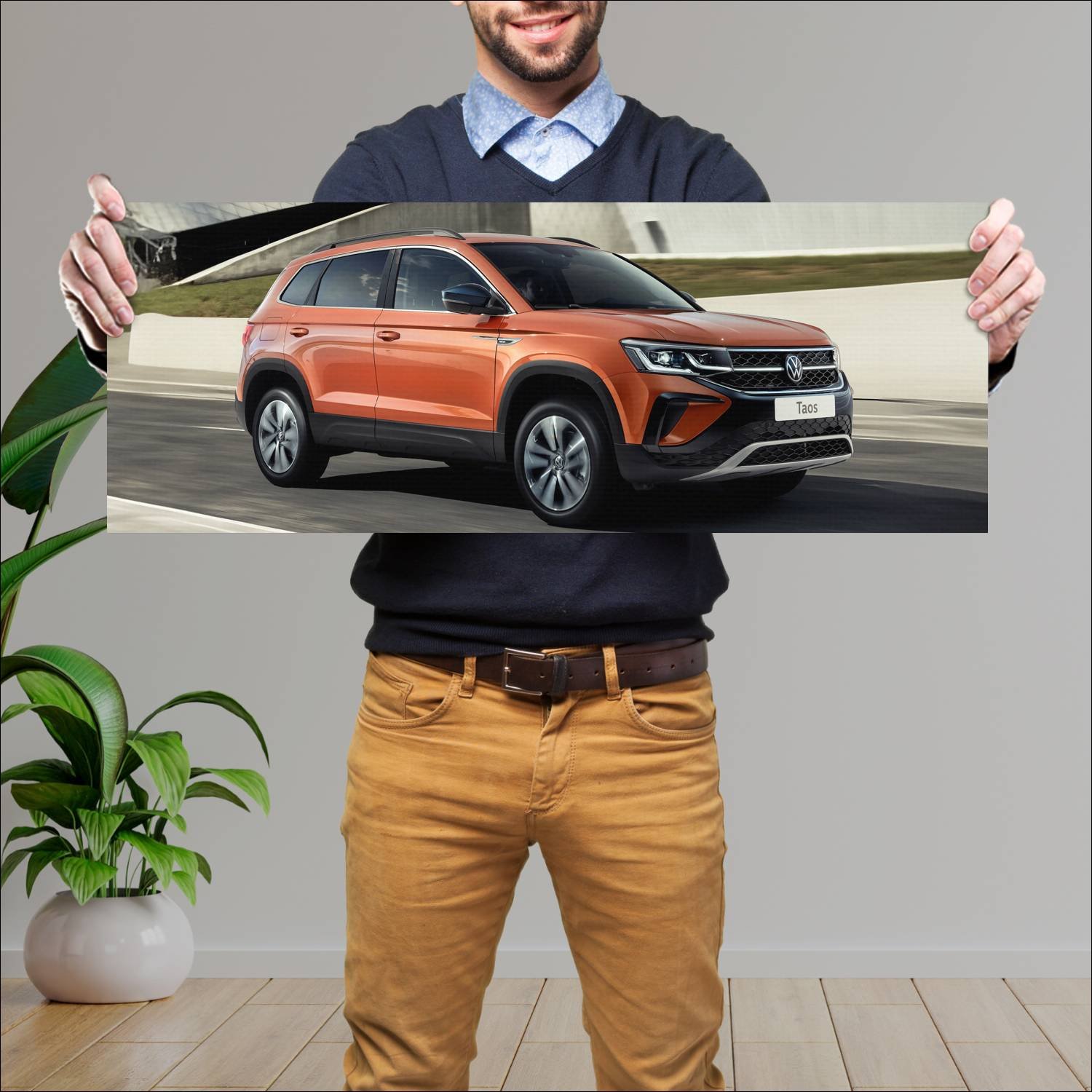 Cuadro grande 30x80cm 2021 volkswagen taos ru Volkswagen