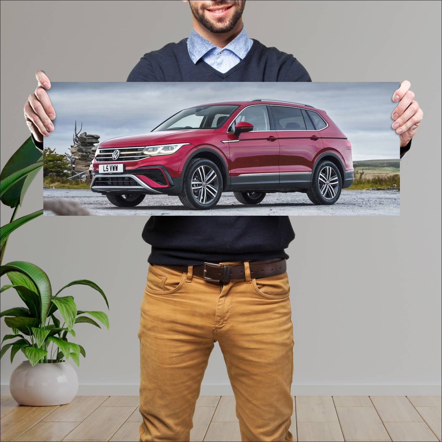 Cuadro grande 30x80cm 2021 volkswagen tiguan allsp 931 Volkswagen