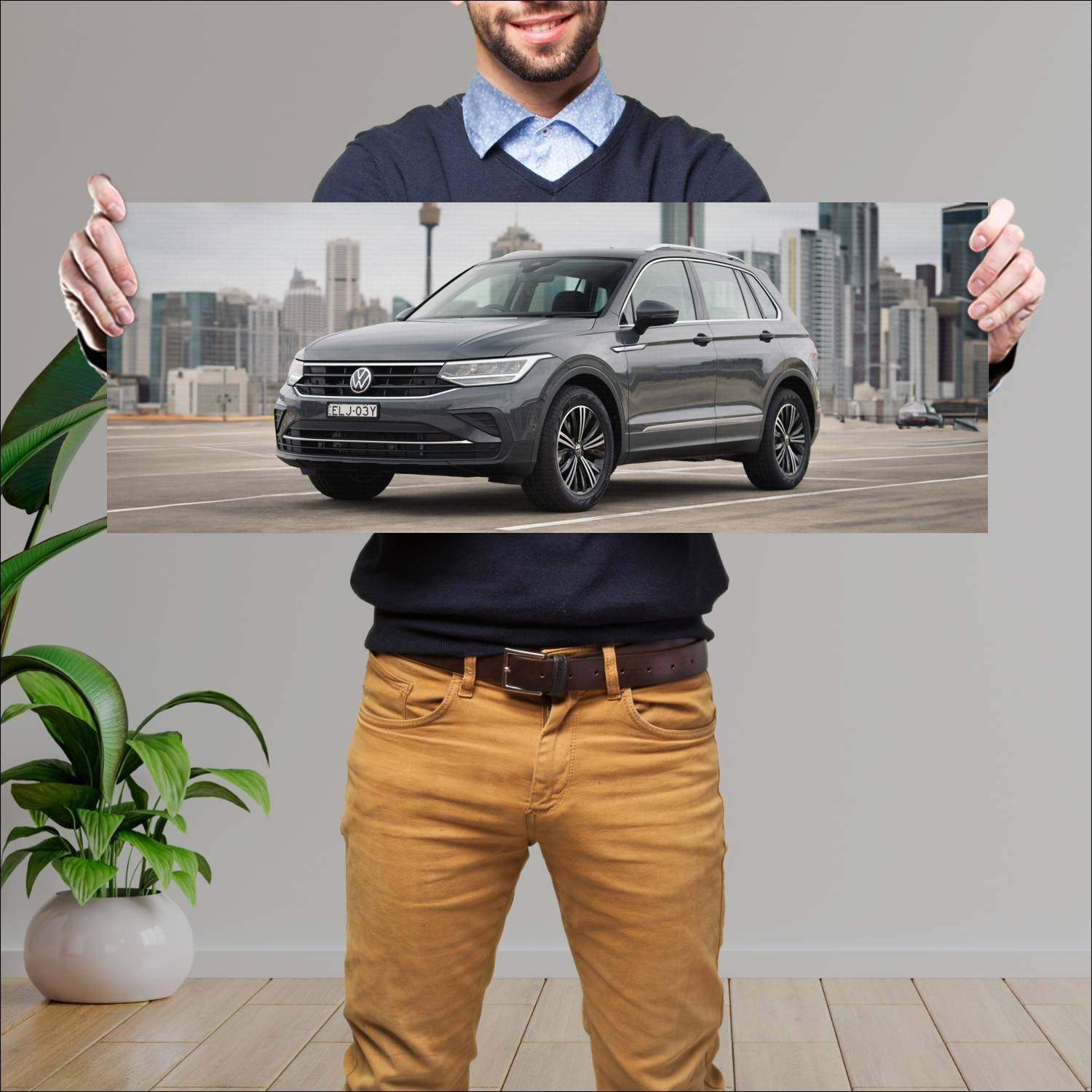 Cuadro grande 30x80cm 2021 volkswagen tiguan au 10 932 Volkswagen