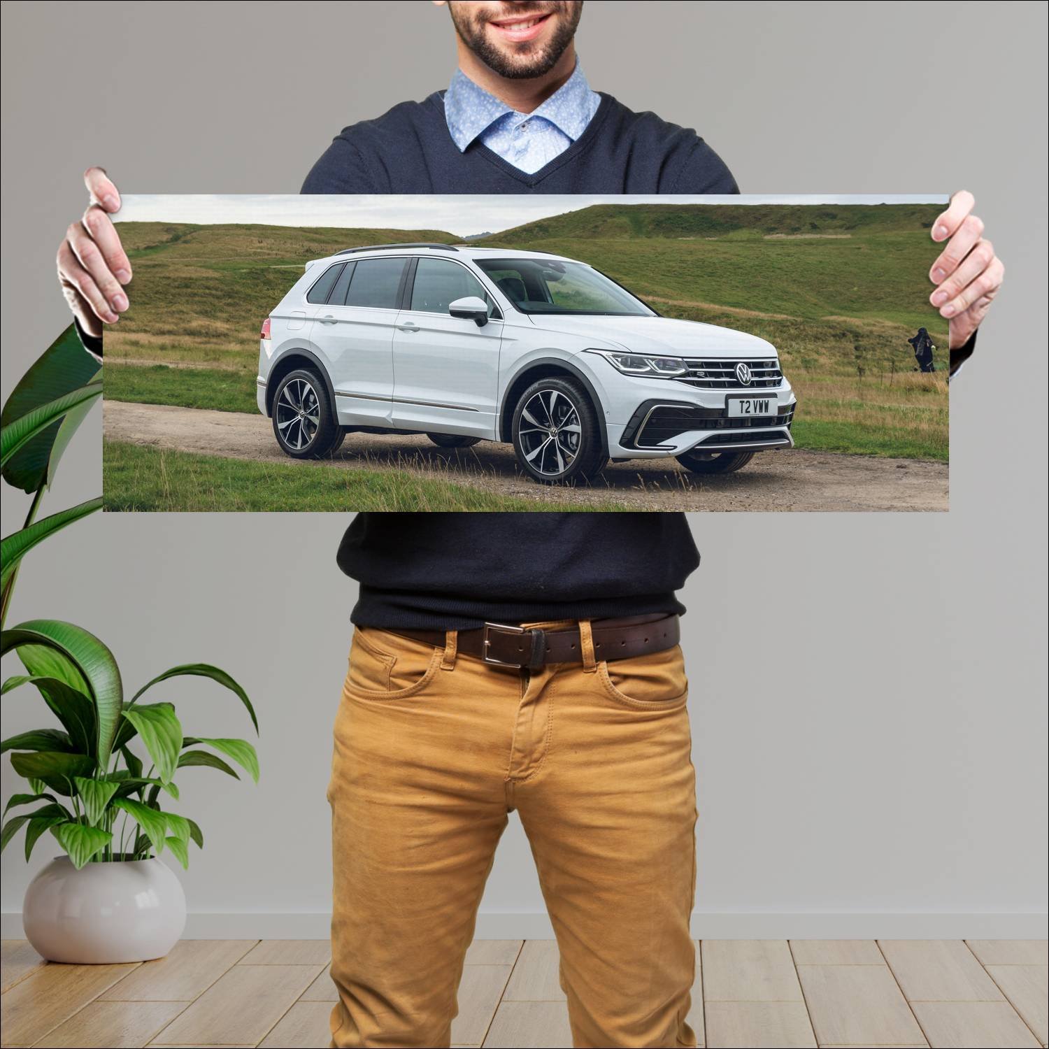 Cuadro grande 30x80cm 2021 volkswagen tiguan ehybr 933 Volkswagen