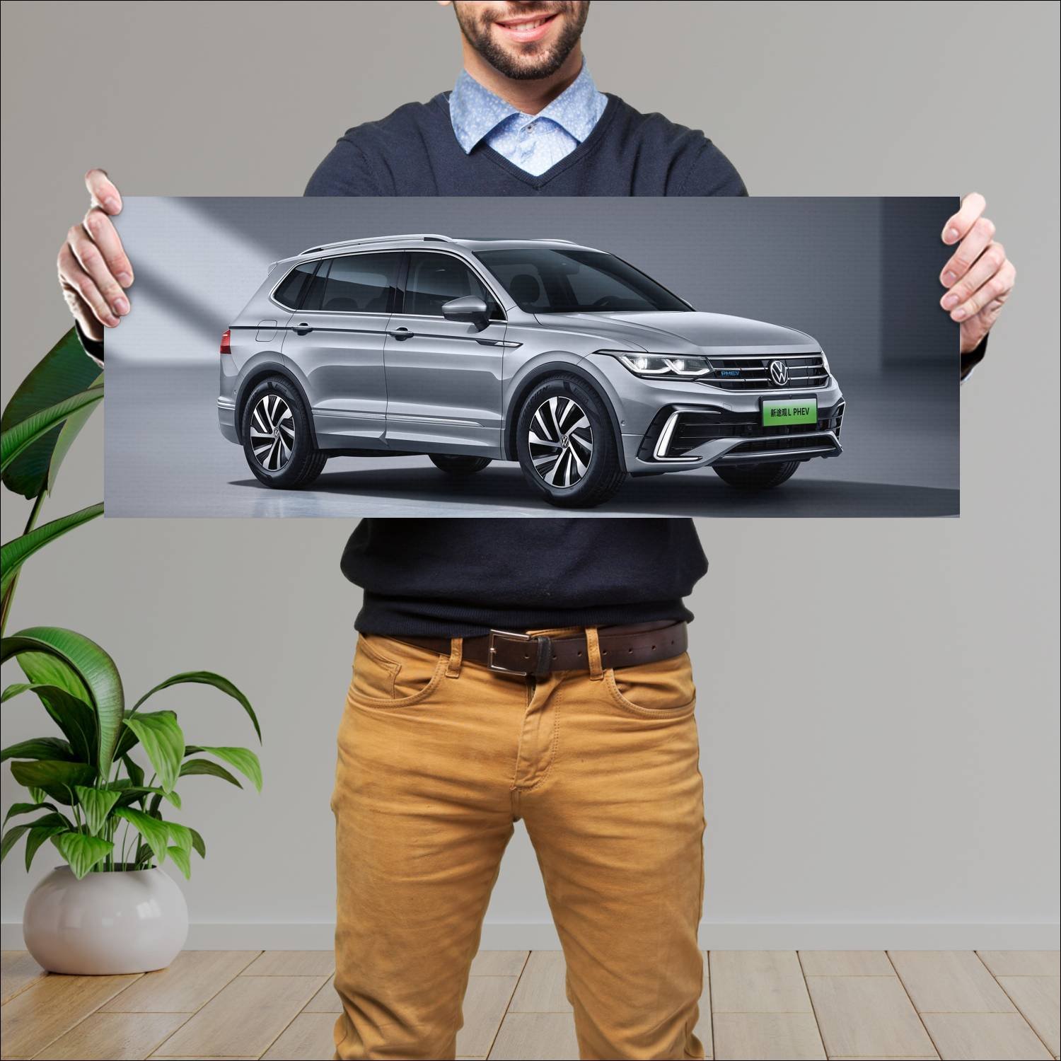 Cuadro grande 30x80cm 2021 volkswagen tiguan l phe 934 Volkswagen