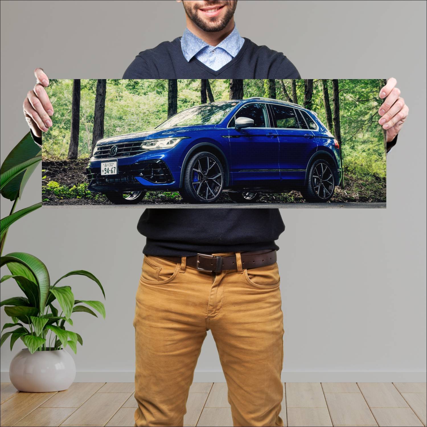 Cuadro grande 30x80cm 2021 volkswagen tiguan r jp 935 Volkswagen