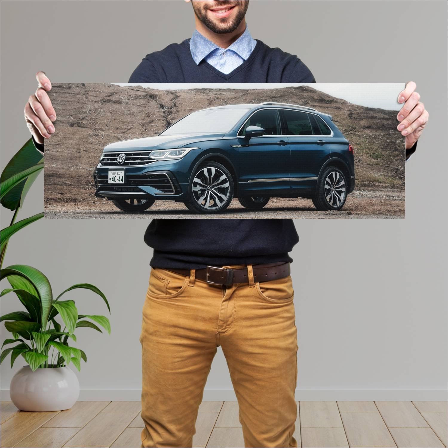 Cuadro grande 30x80cm 2021 volkswagen tiguan r lin 937 Volkswagen