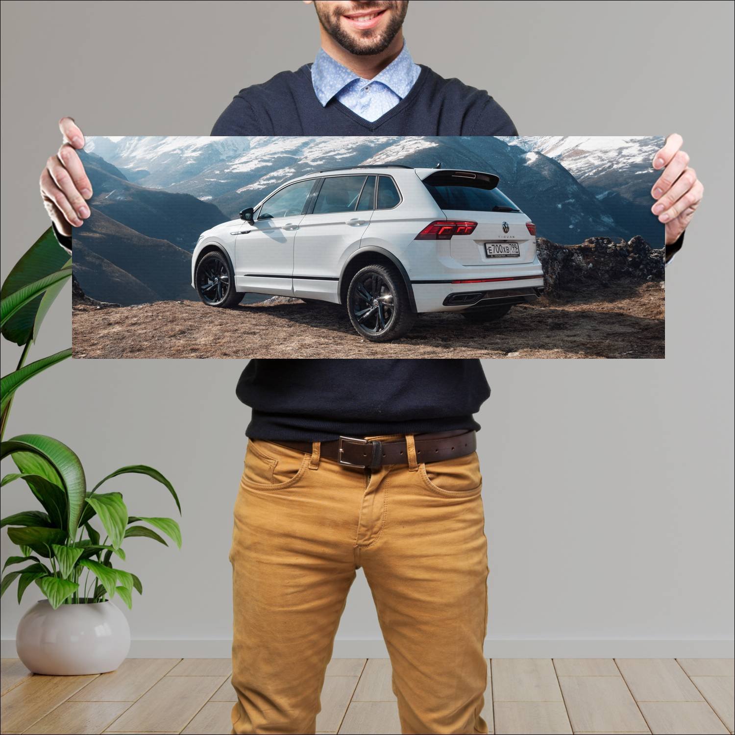 Cuadro grande 30x80cm 2021 volkswagen tiguan r lin 939 Volkswagen
