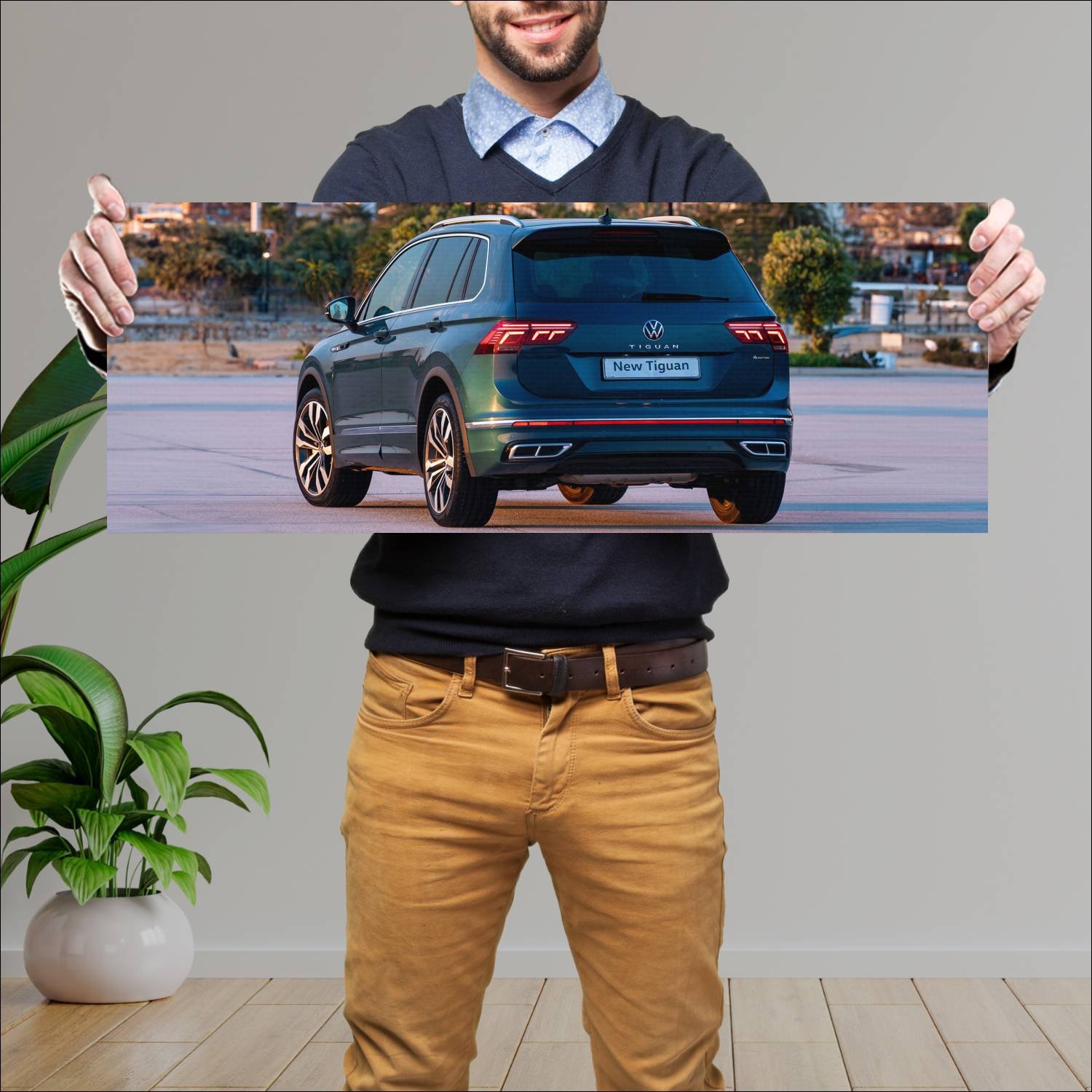 Cuadro grande 30x80cm 2021 volkswagen tiguan r lin 942 Volkswagen