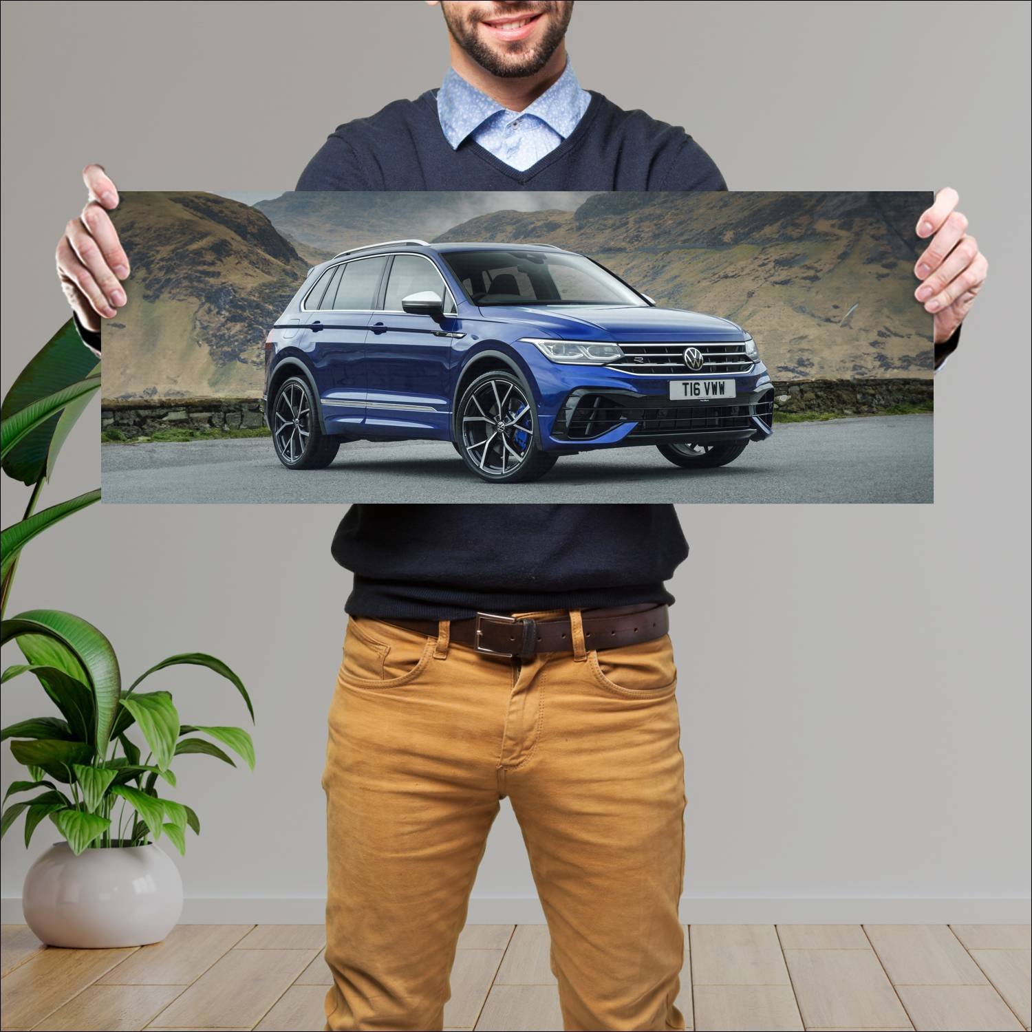 Cuadro grande 30x80cm 2021 volkswagen tiguan r uk 943 Volkswagen