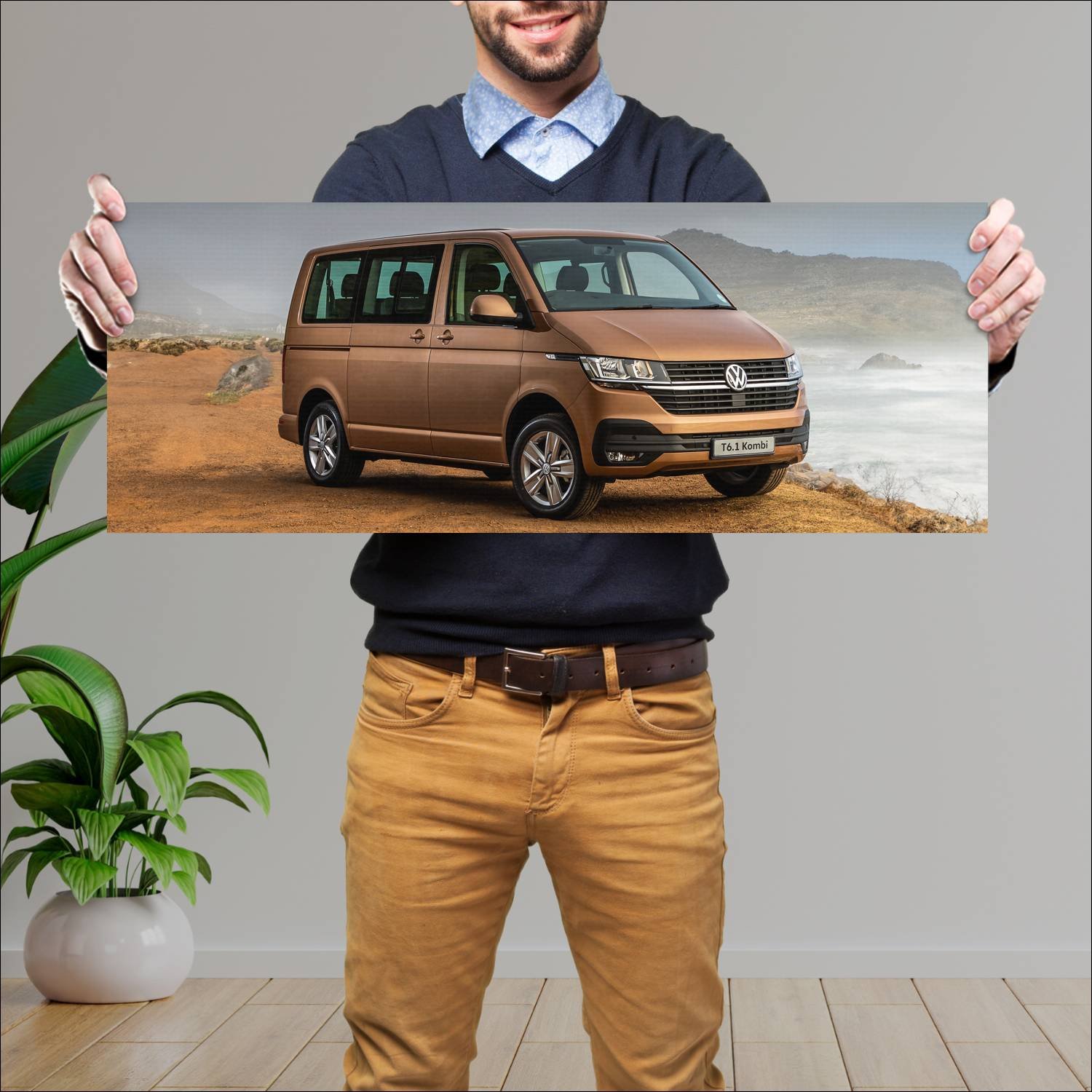 Cuadro grande 30x80cm 2021 volkswagen transporter 948 Volkswagen