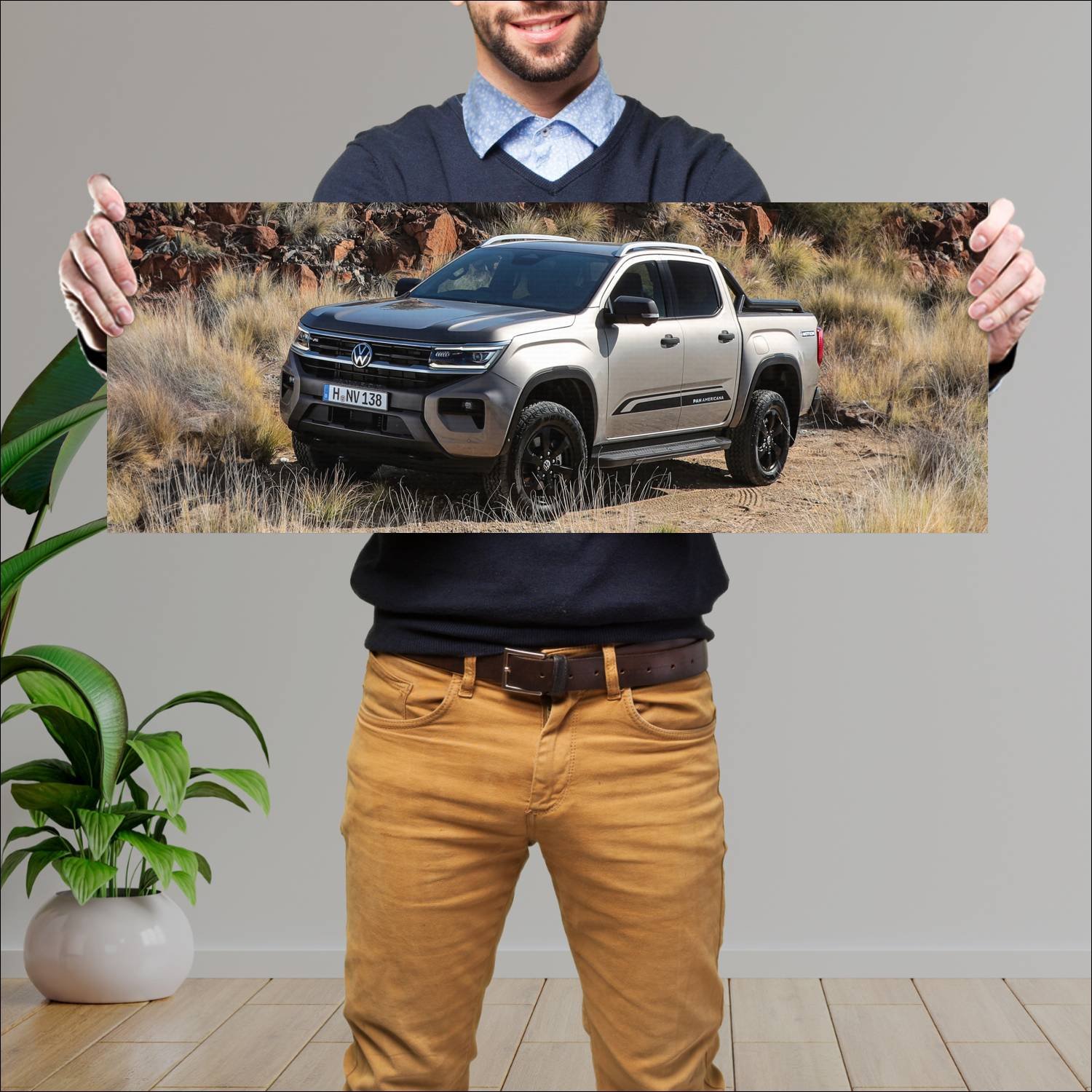 Cuadro grande 30x80cm 2022 volkswagen amarok panam 949 Volkswagen