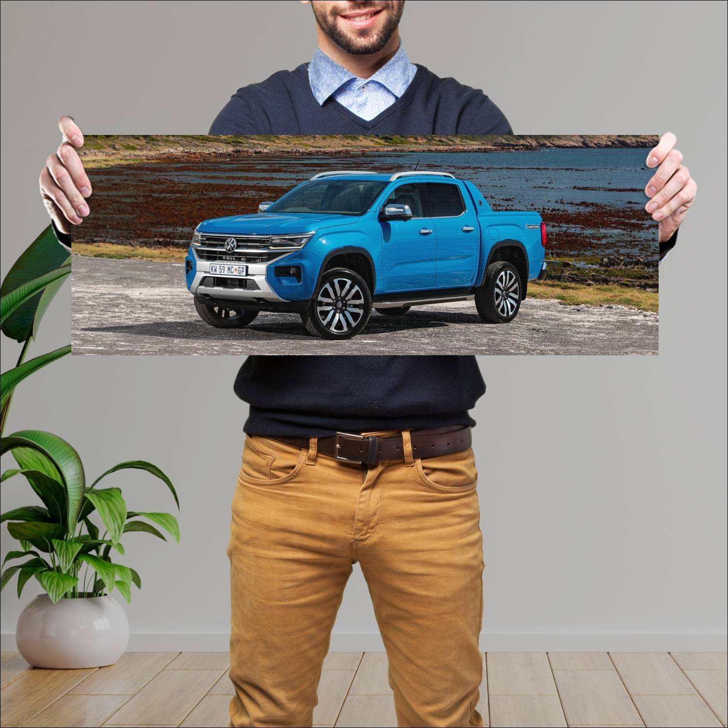 Cuadro grande 30x80cm 2022 volkswagen amarok v6 av 951 Volkswagen