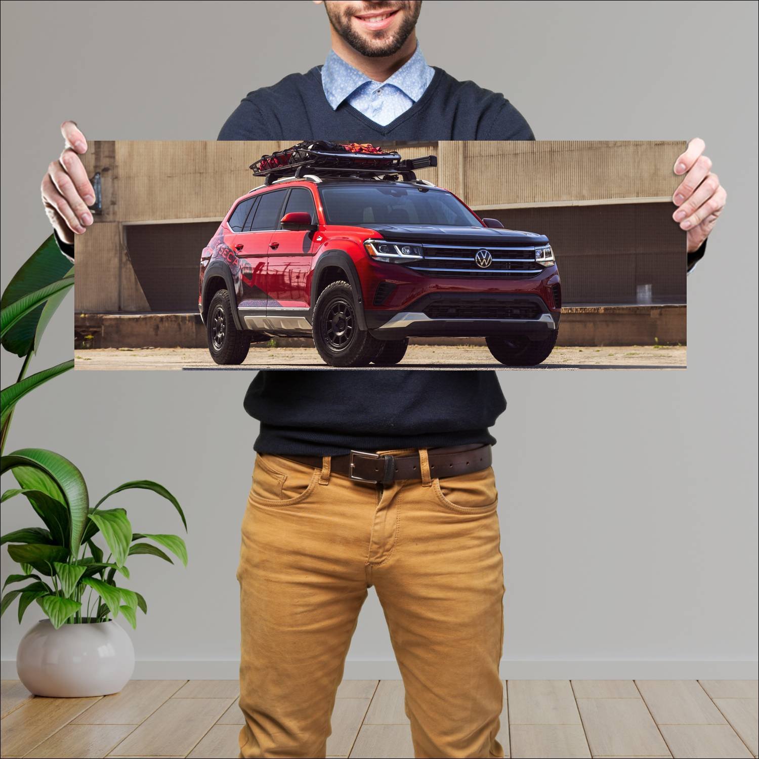 Cuadro grande 30x80cm 2022 volkswagen atlas baseca 956 Volkswagen