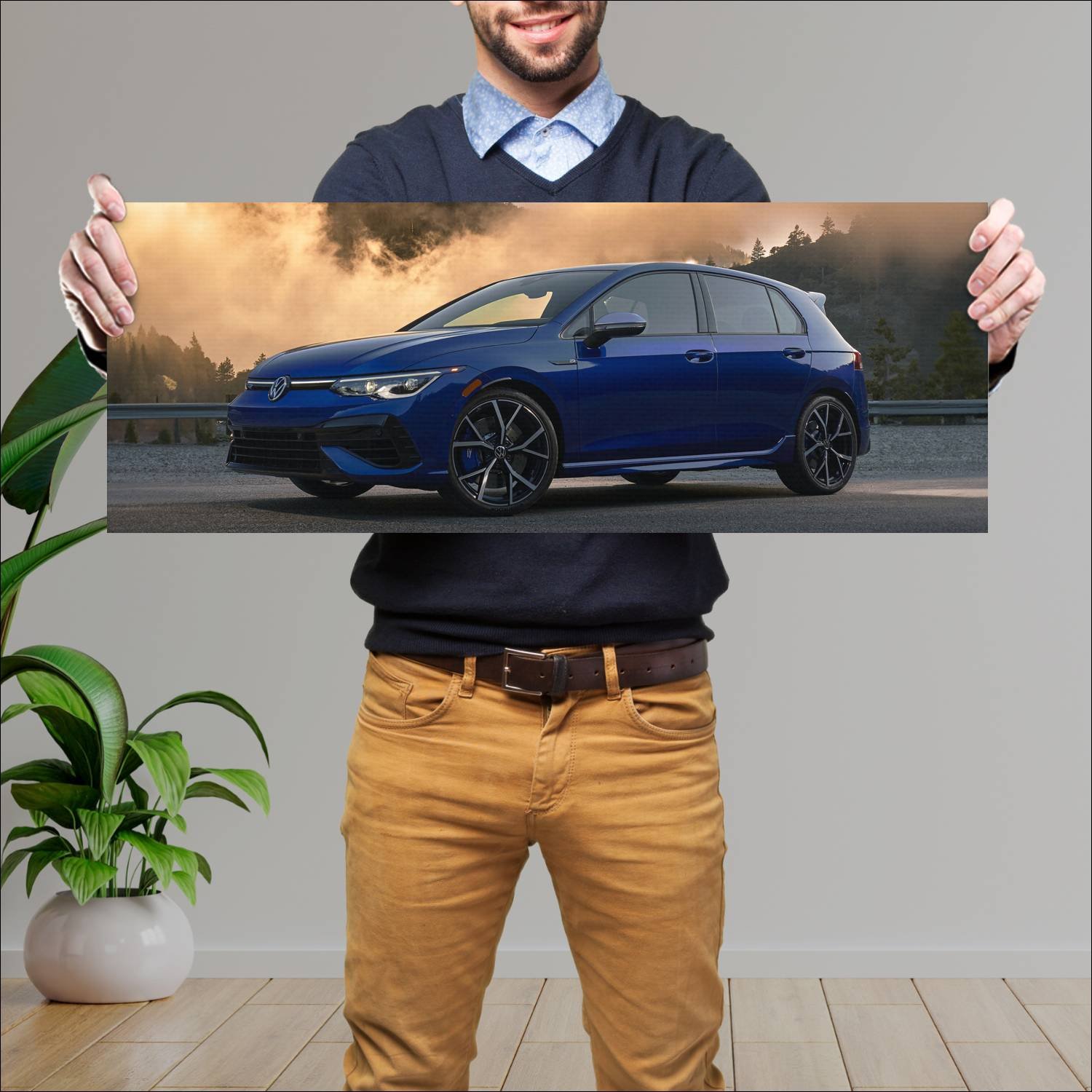 Cuadro grande 30x80cm 2022 volkswagen golf r us 10 969 Volkswagen