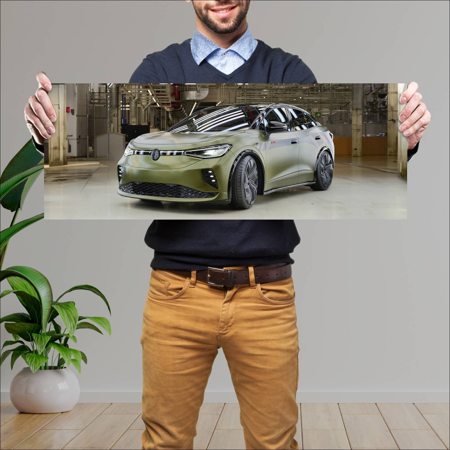 Cuadro grande 30x80cm 2022 volkswagen id 5 gtx xci 980 Volkswagen