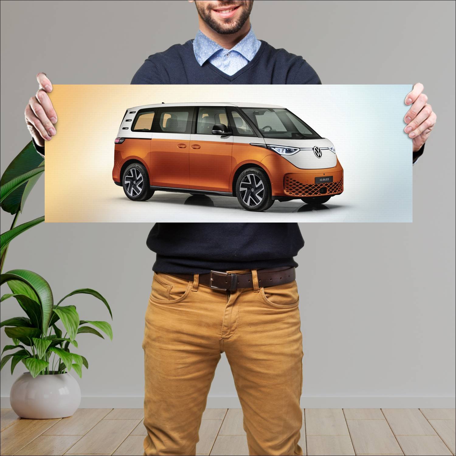 Cuadro grande 30x80cm 2022 volkswagen id buzz Volkswagen